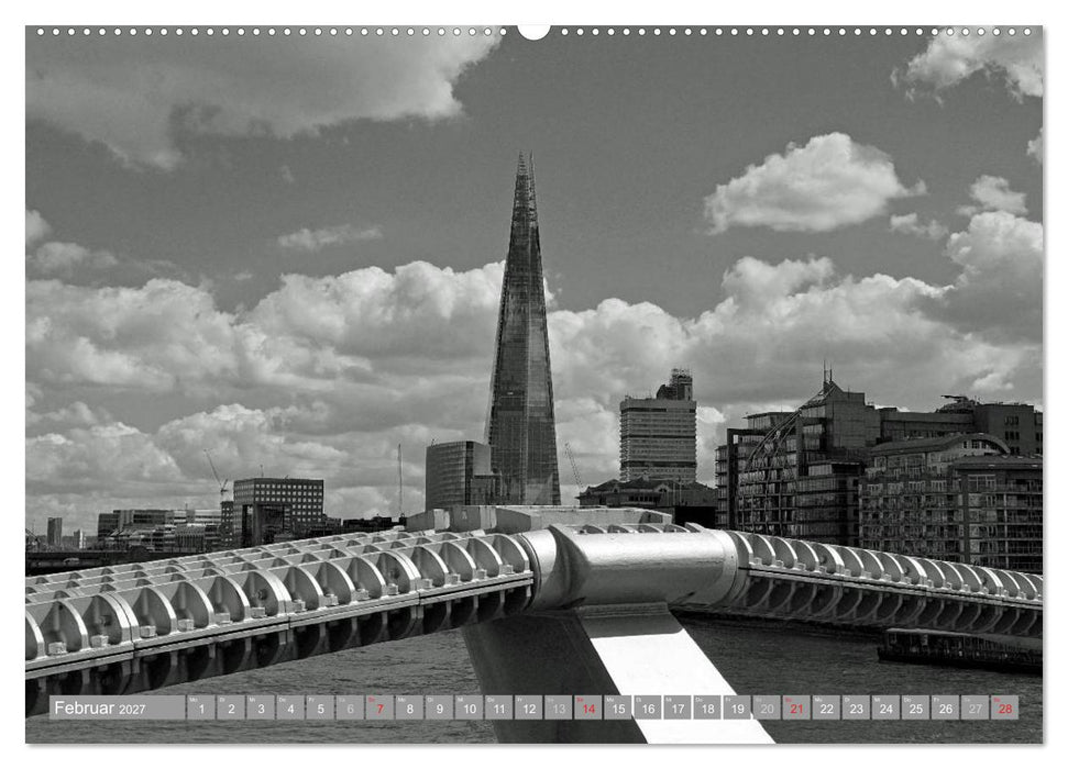 London in Schwarz-Weiß (CALVENDO Premium Wandkalender 2027)