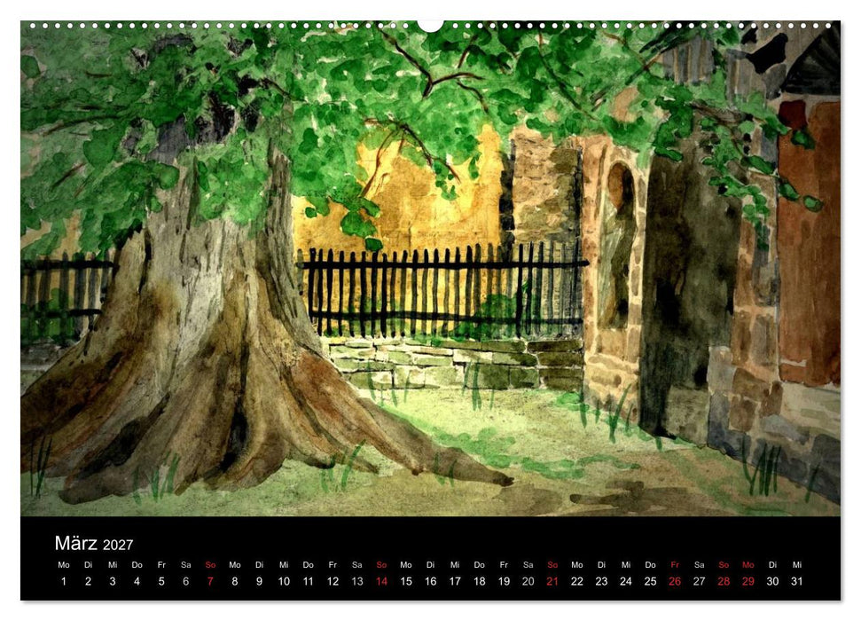 Deutschland in Aquarell (CALVENDO Wandkalender 2027)