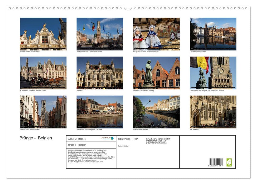 Brügge - Belgien (CALVENDO Wandkalender 2027)