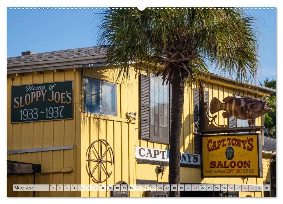 FLORIDA KEYS UND KEY WEST Malerische Reiseroute (CALVENDO Wandkalender 2027)