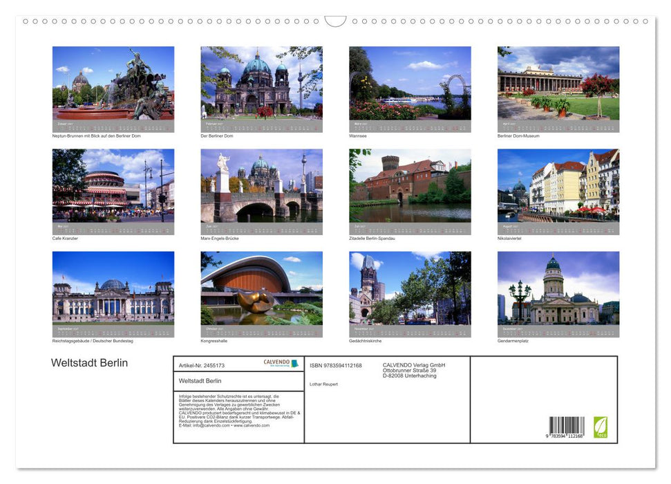 Weltstadt Berlin (CALVENDO Wandkalender 2027)