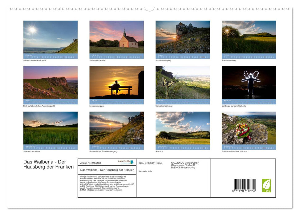 Das Walberla - Der Hausberg der Franken (CALVENDO Premium Wandkalender 2027)