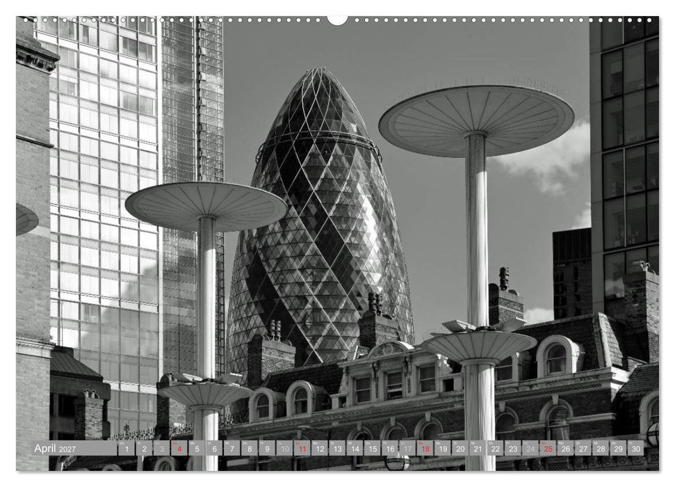 London in Schwarz-Weiß (CALVENDO Wandkalender 2027)