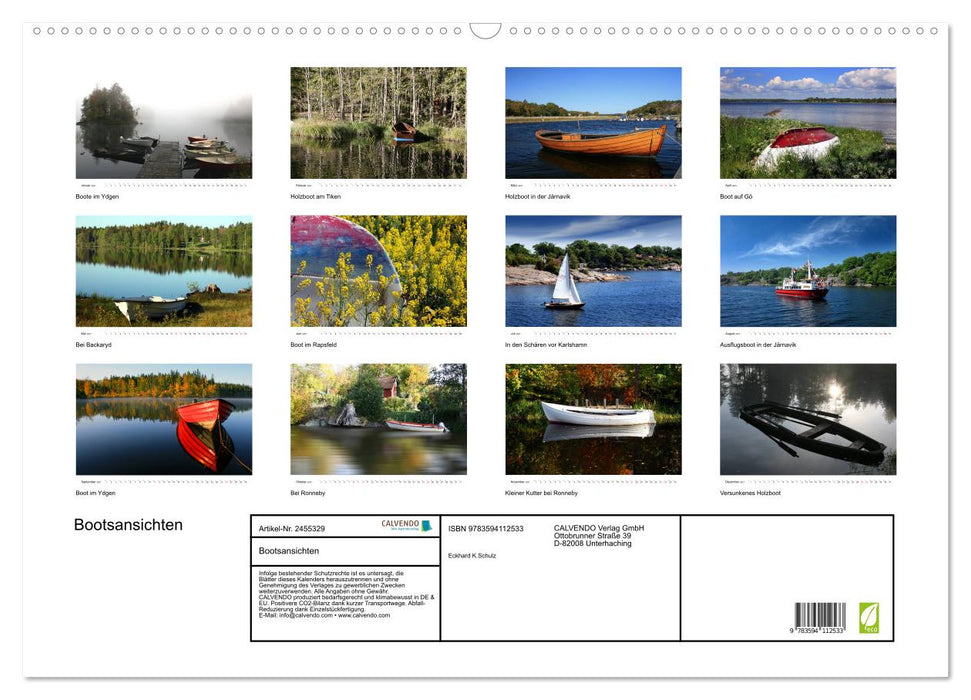 Bootsansichten (CALVENDO Wandkalender 2027)