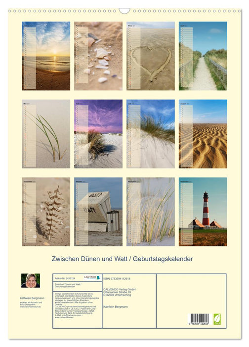 Zwischen Dünen und Watt / Geburtstagskalender (CALVENDO Wandkalender 2027)