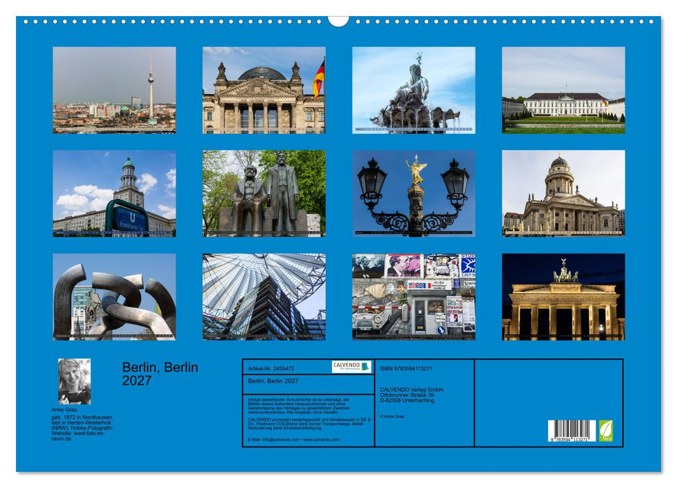 Berlin, Berlin 2027 (CALVENDO Wandkalender 2027)