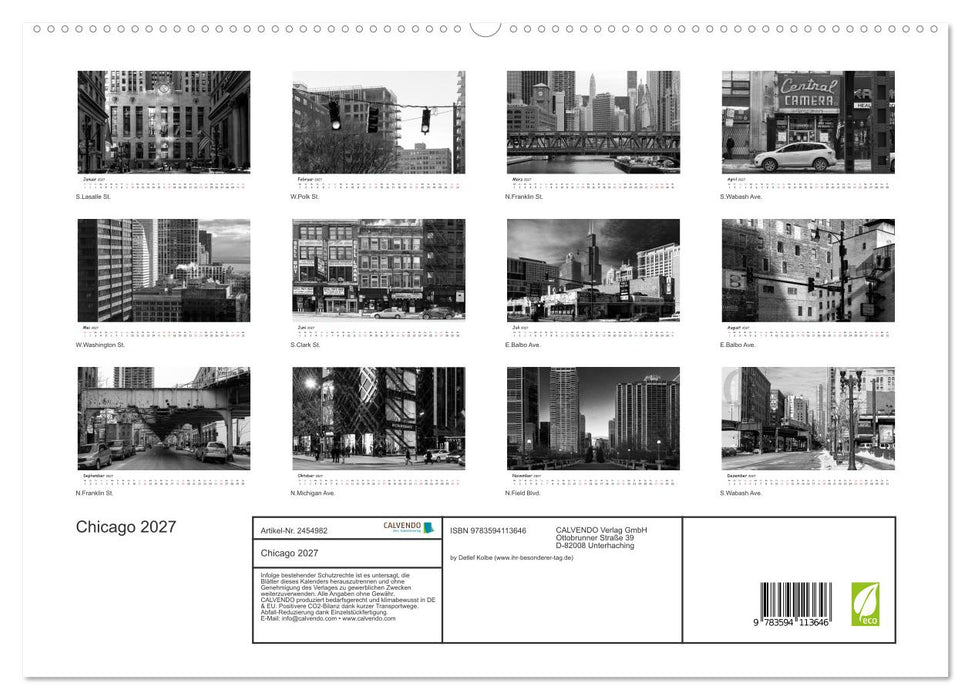 Chicago 2027 (CALVENDO Premium Wandkalender 2027)