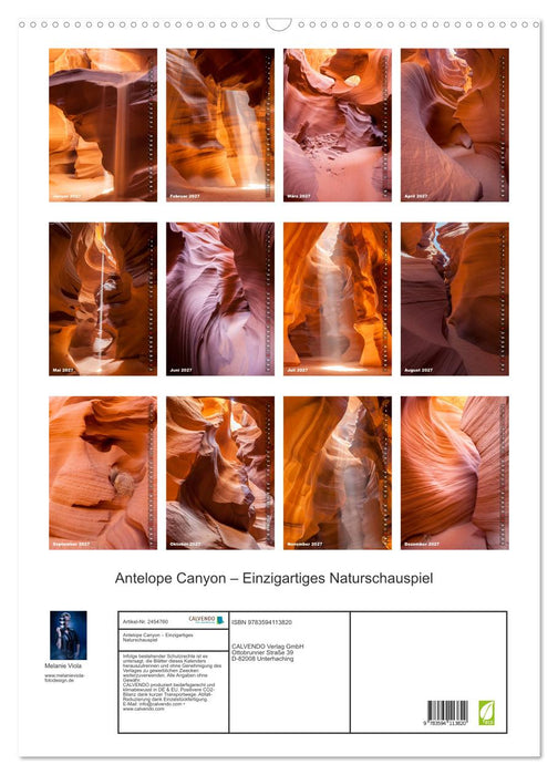 Antelope Canyon – Einzigartiges Naturschauspiel (CALVENDO Wandkalender 2027)