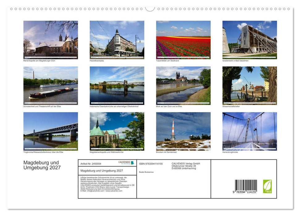Magdeburg und Umgebung 2027 (CALVENDO Premium Wandkalender 2027)