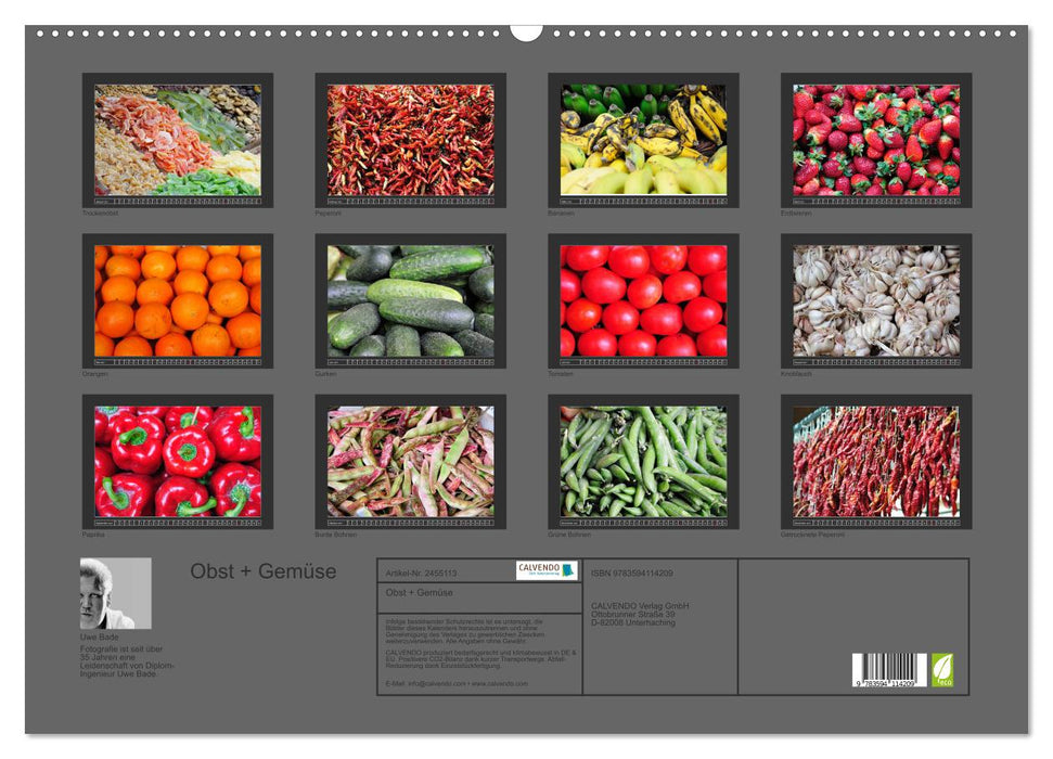 Obst + Gemüse (CALVENDO Wandkalender 2027)