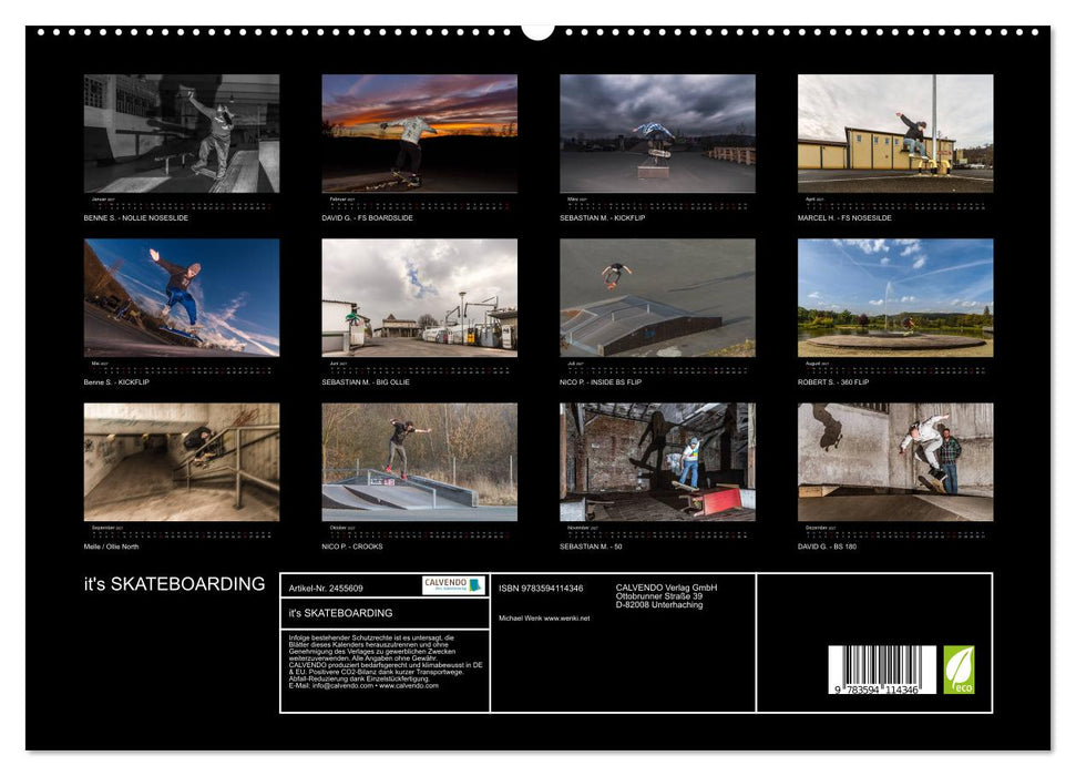 it's SKATEBOARDING (CALVENDO Premium Wandkalender 2027)