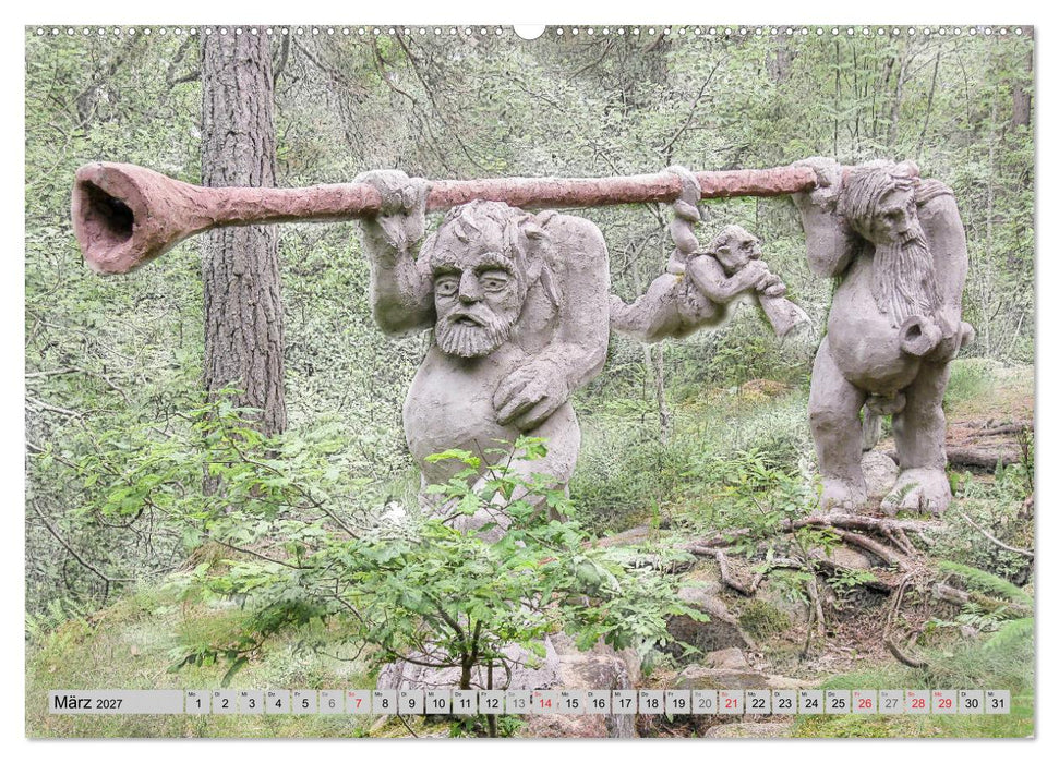 Die Trolle von Gamleby - Schweden - Skulpturen von Jan Pol (CALVENDO Wandkalender 2027)