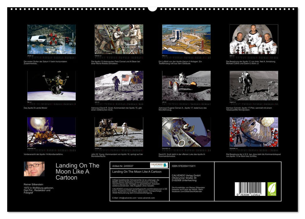 Landing On The Moon Like A Cartoon (CALVENDO Premium Wandkalender 2027)