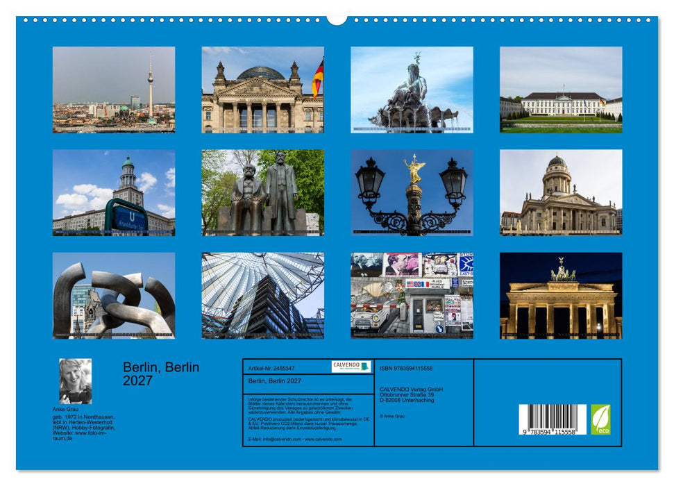 Berlin, Berlin 2027 (CALVENDO Premium Wandkalender 2027)