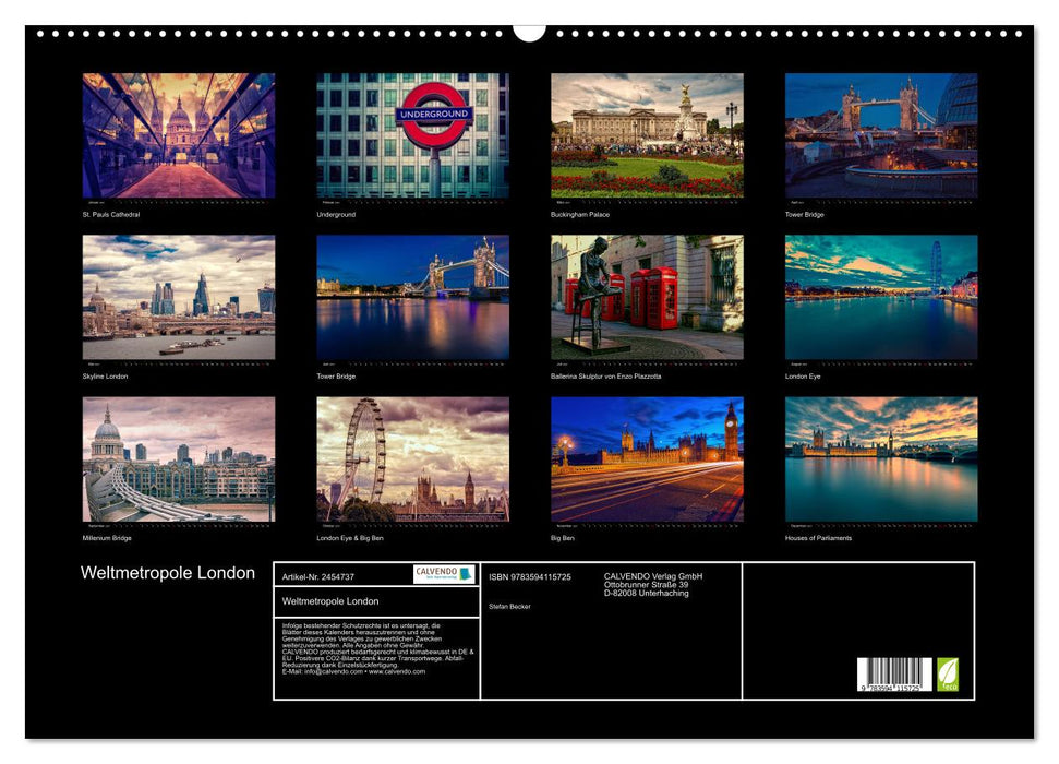 Weltmetropole London (CALVENDO Wandkalender 2027)