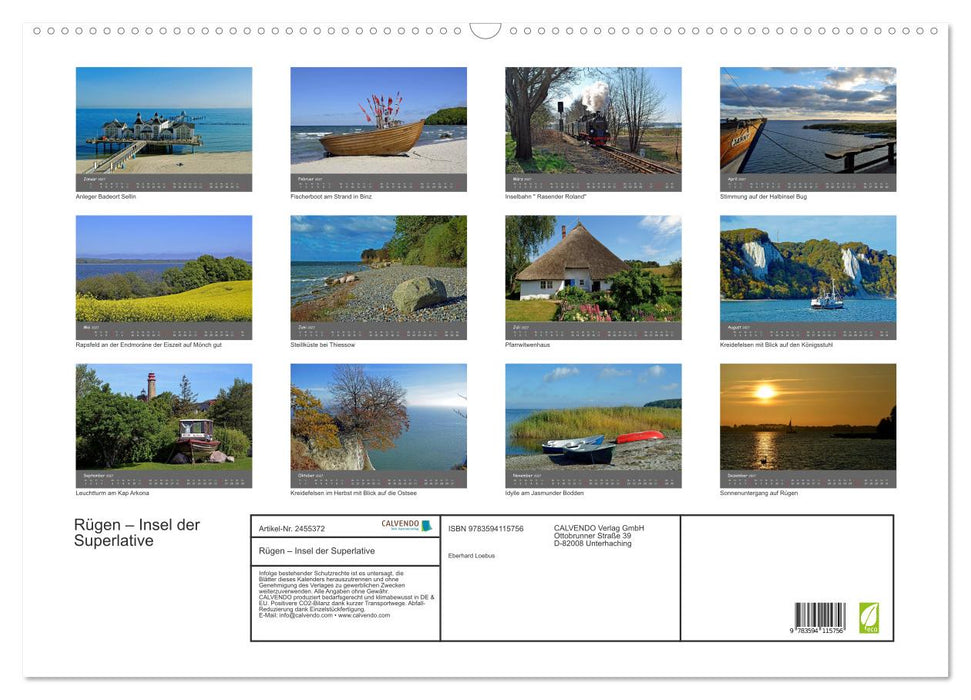 Rügen – Insel der Superlative (CALVENDO Wandkalender 2027)