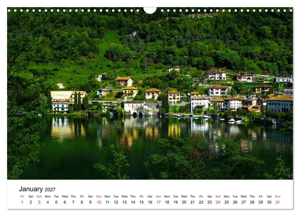 Impressions from Lake Como / UK-Version (CALVENDO Monthly Calendar 2027)