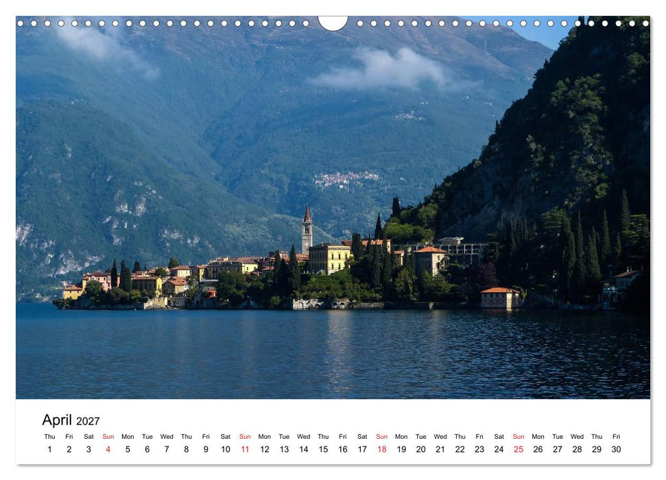 Impressions from Lake Como / UK-Version (CALVENDO Monthly Calendar 2027)