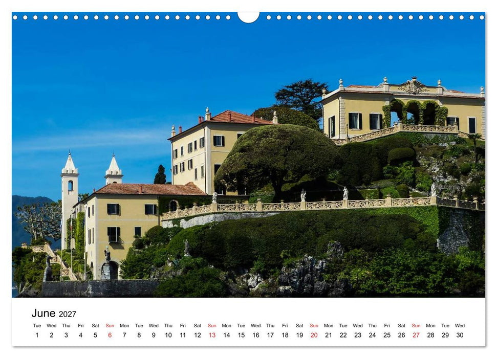 Impressions from Lake Como / UK-Version (CALVENDO Monthly Calendar 2027)