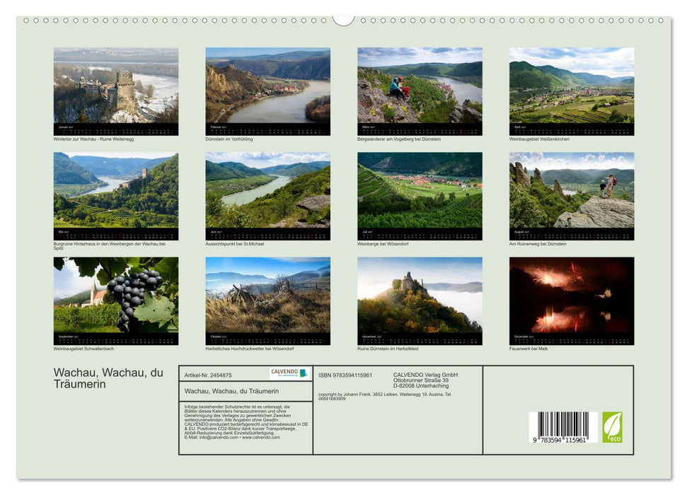 Wachau, Wachau, du Träumerin (CALVENDO Premium Wandkalender 2027)
