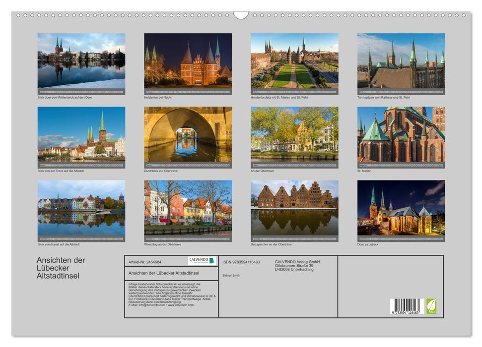 Ansichten der Lübecker Altstadtinsel (CALVENDO Wandkalender 2027)