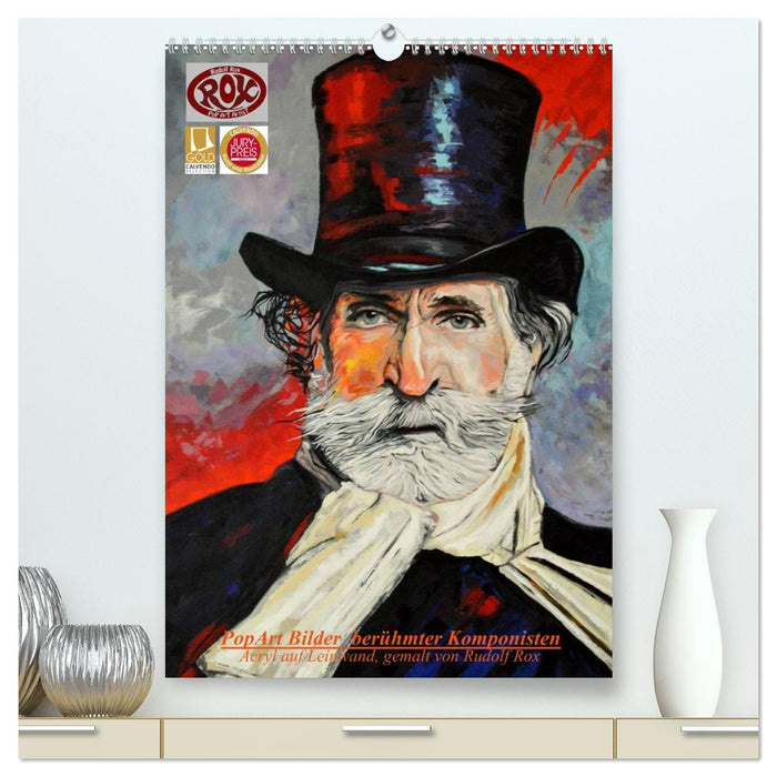 PopArt Bilder berühmter Komponisten (CALVENDO Premium Wandkalender 2027)