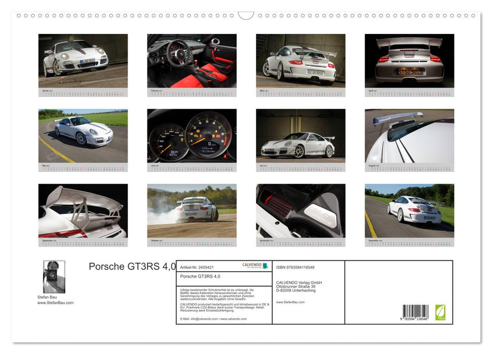 Porsche GT3RS 4,0 (CALVENDO Wandkalender 2027)