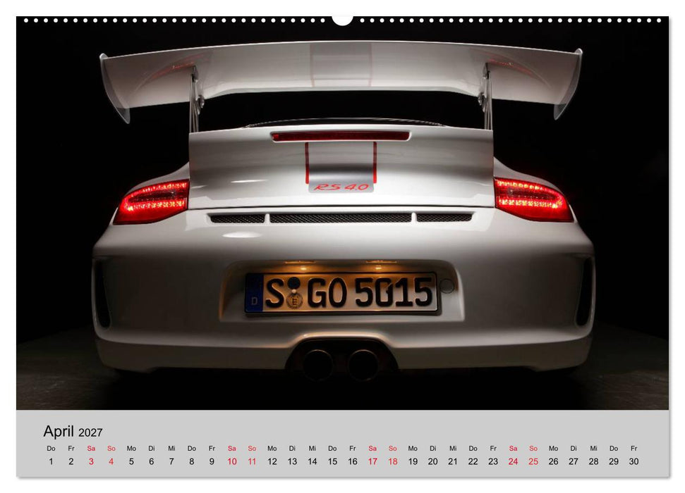 Porsche GT3RS 4,0 (CALVENDO Wandkalender 2027)