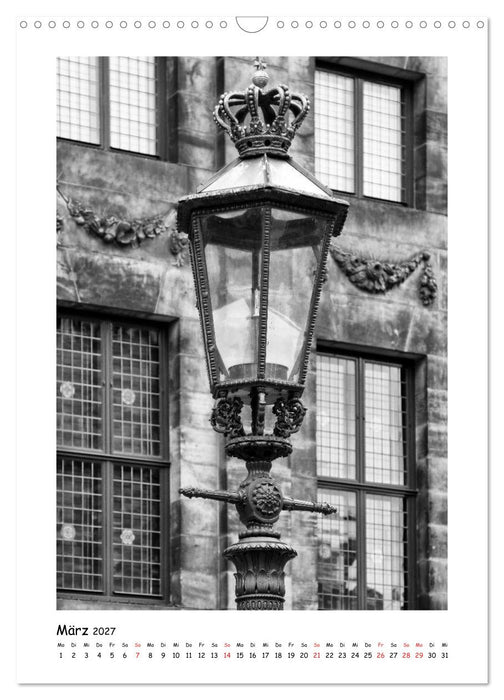 Straßenlaternen Monochrom (CALVENDO Wandkalender 2027)