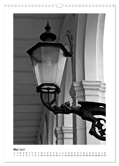 Straßenlaternen Monochrom (CALVENDO Wandkalender 2027)