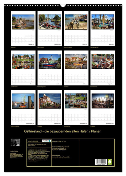 Ostfriesland - die bezaubernden alten Häfen / Planer (CALVENDO Wandkalender 2027)