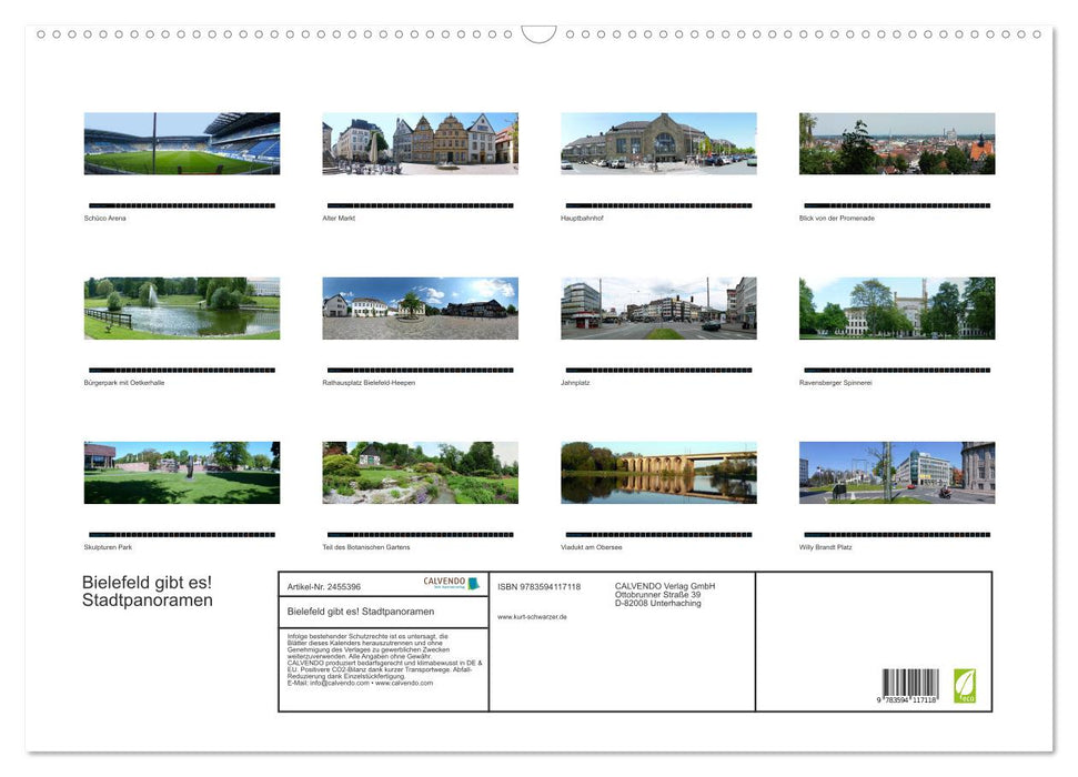 Bielefeld gibt es! Stadtpanoramen (CALVENDO Wandkalender 2027)