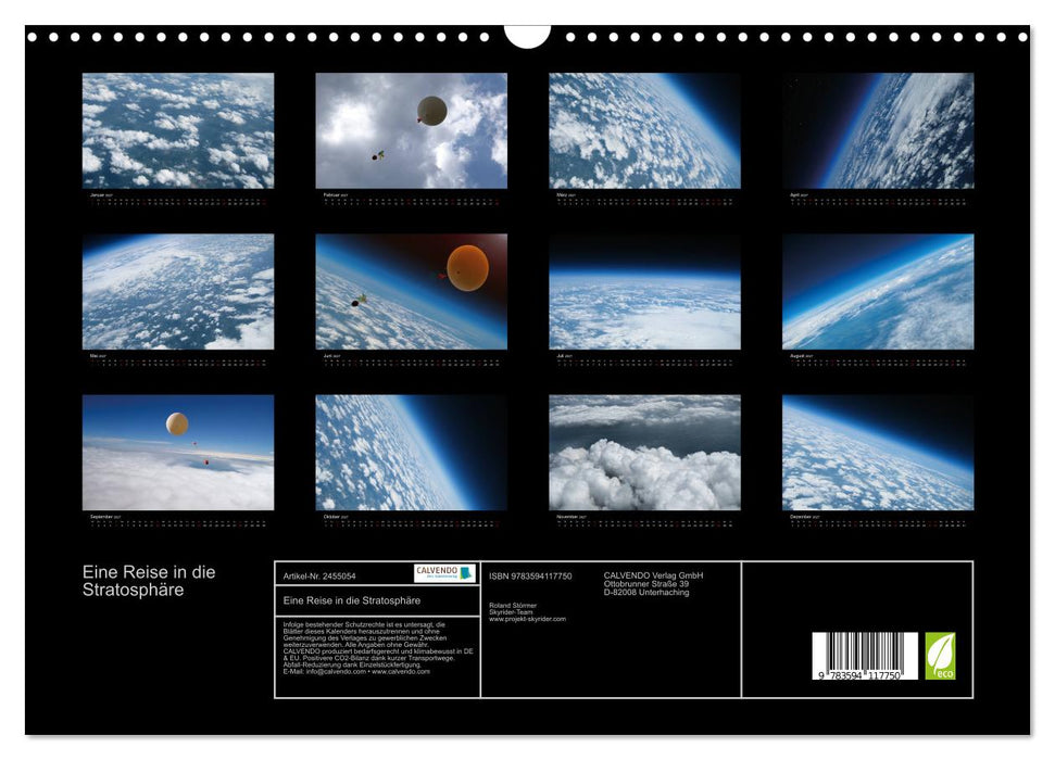 Eine Reise in die Stratosphäre (CALVENDO Wandkalender 2027)