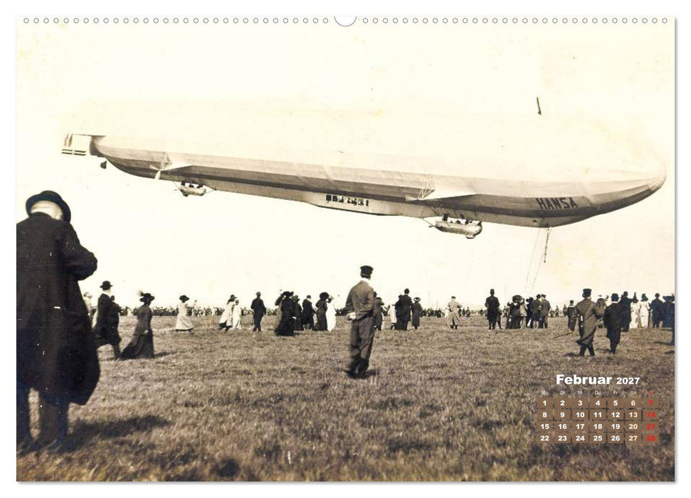 Faszination Luftschiffe – Zeppeline auf historischen Ansichtskarten (CALVENDO Wandkalender 2027)