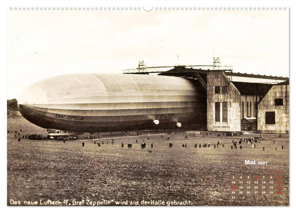 Faszination Luftschiffe – Zeppeline auf historischen Ansichtskarten (CALVENDO Wandkalender 2027)