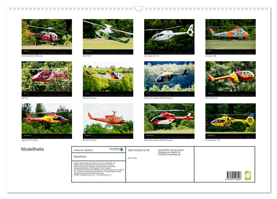 Modellhelis (CALVENDO Wandkalender 2027)