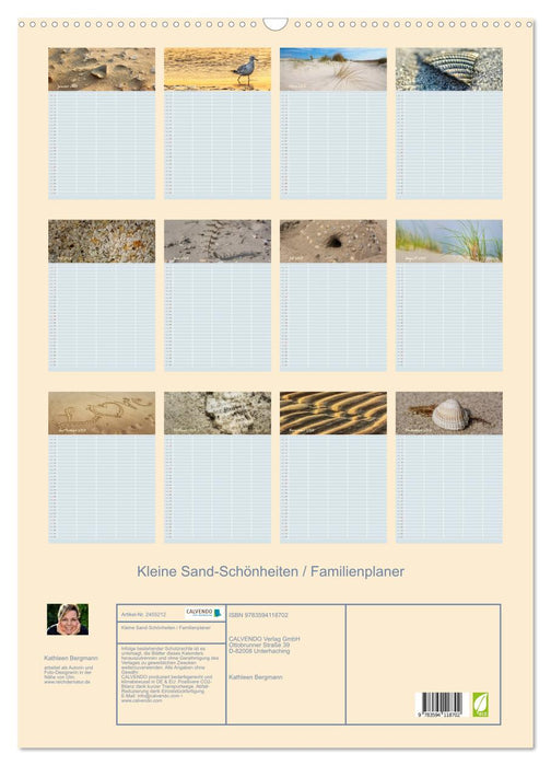 Kleine Sand-Schönheiten / Familienplaner (CALVENDO Wandkalender 2027)