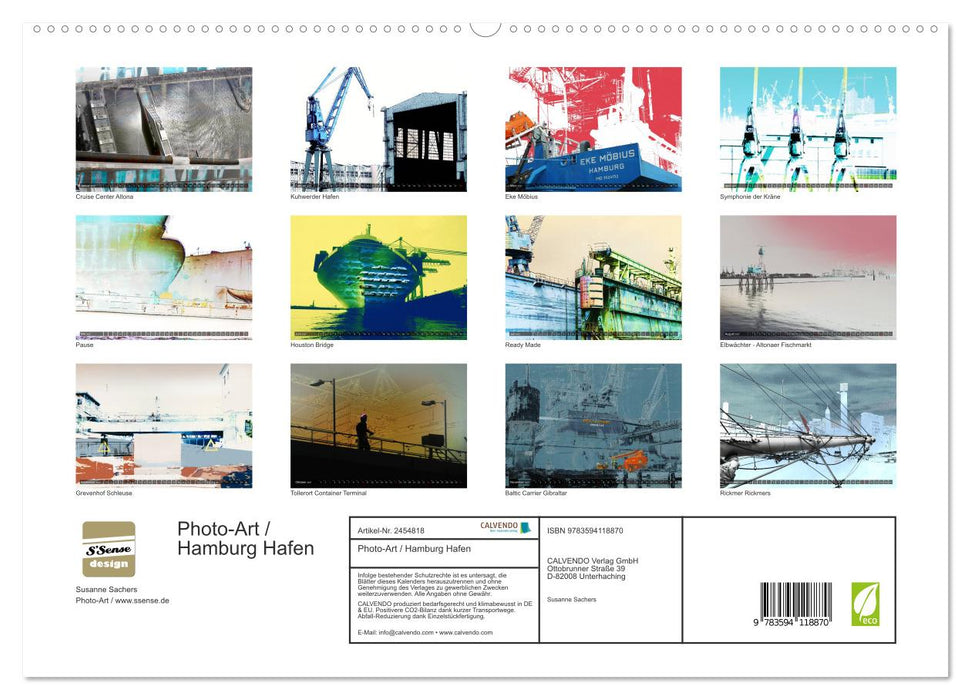 Photo-Art / Hamburg Hafen (CALVENDO Premium Wandkalender 2027)