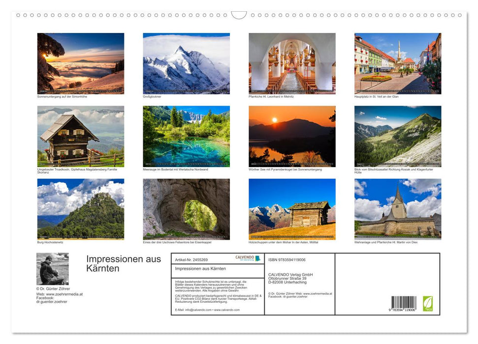 Impressionen aus Kärnten (CALVENDO Wandkalender 2027)