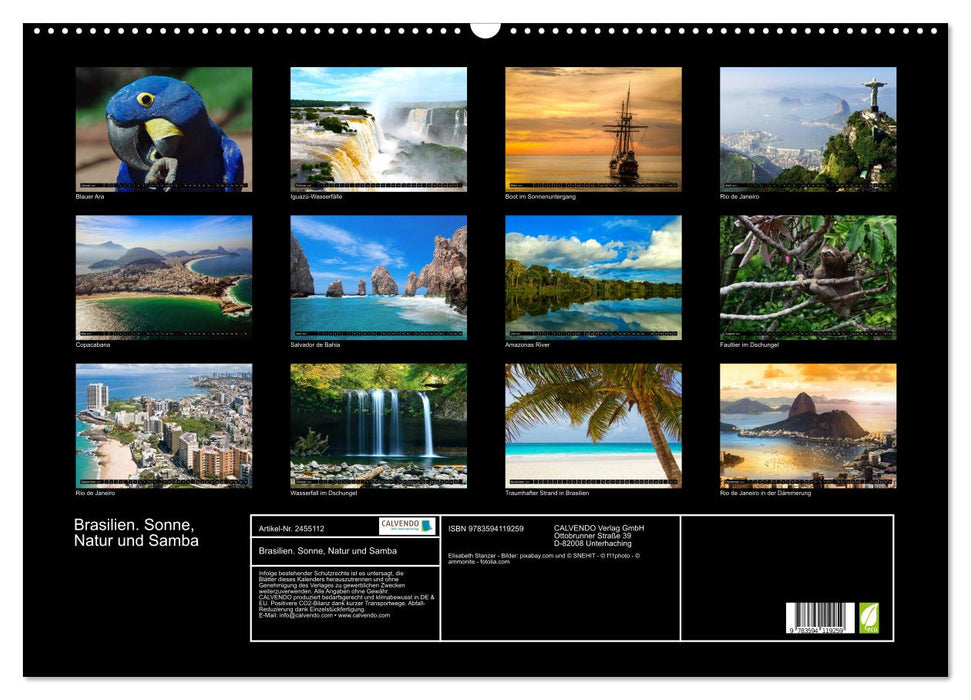 Brasilien. Sonne, Natur und Samba (CALVENDO Wandkalender 2027)