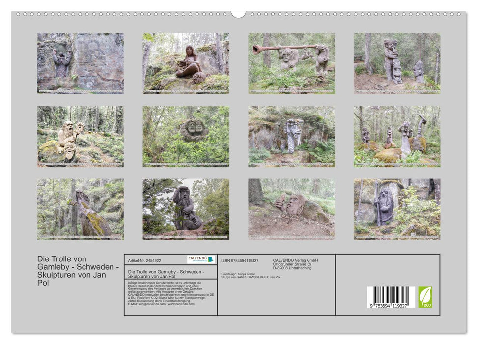Die Trolle von Gamleby - Schweden - Skulpturen von Jan Pol (CALVENDO Premium Wandkalender 2027)
