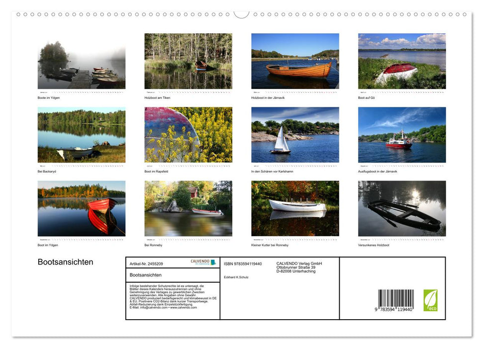 Bootsansichten (CALVENDO Premium Wandkalender 2027)