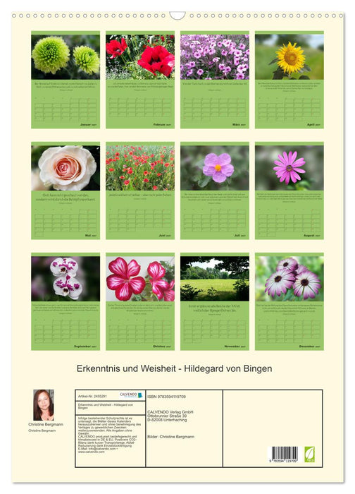 Erkenntnis und Weisheit - Hildegard von Bingen (CALVENDO Wandkalender 2027)
