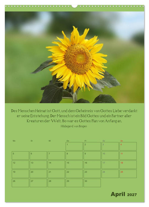 Erkenntnis und Weisheit - Hildegard von Bingen (CALVENDO Wandkalender 2027)