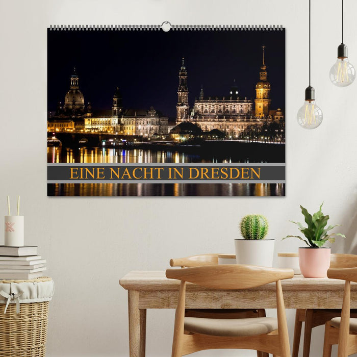 Eine Nacht in Dresden (CALVENDO Wandkalender 2027)