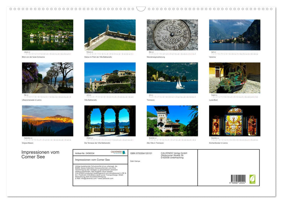 Impressionen vom Comer See (CALVENDO Wandkalender 2027)