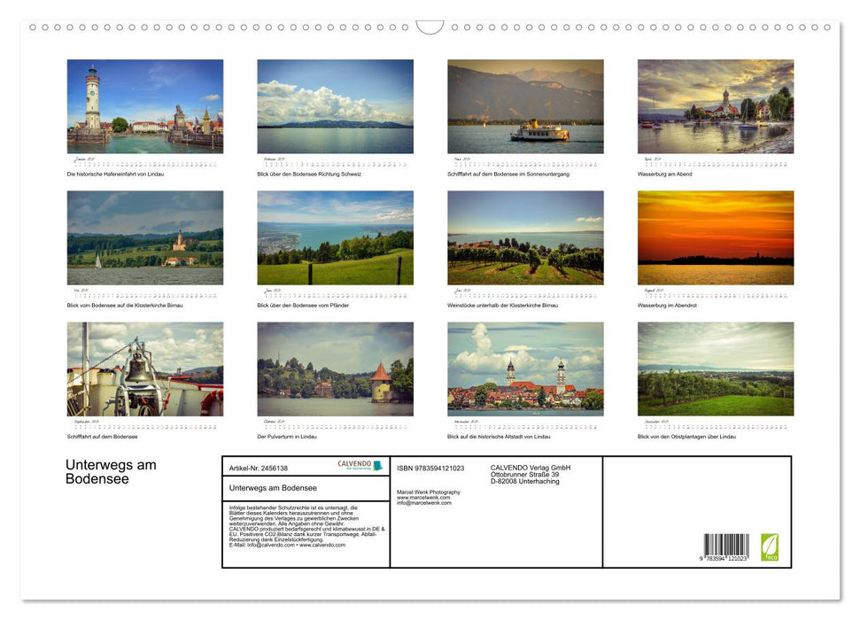 Unterwegs am Bodensee (CALVENDO Wandkalender 2027)