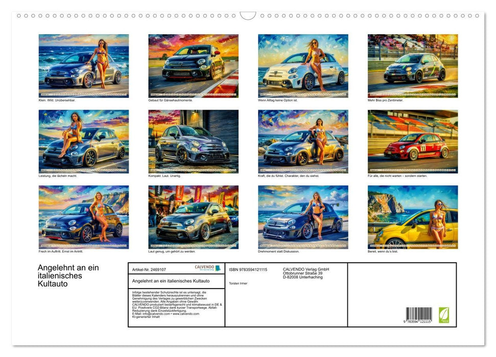 Angelehnt an ein italienisches Kultauto (CALVENDO Wandkalender 2027)