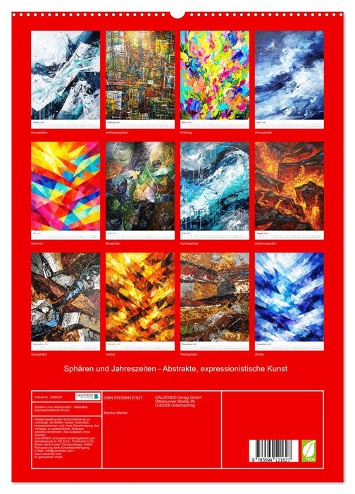 Sphären und Jahreszeiten - Abstrakte, expressionistische Kunst (CALVENDO Premium Wandkalender 2027)