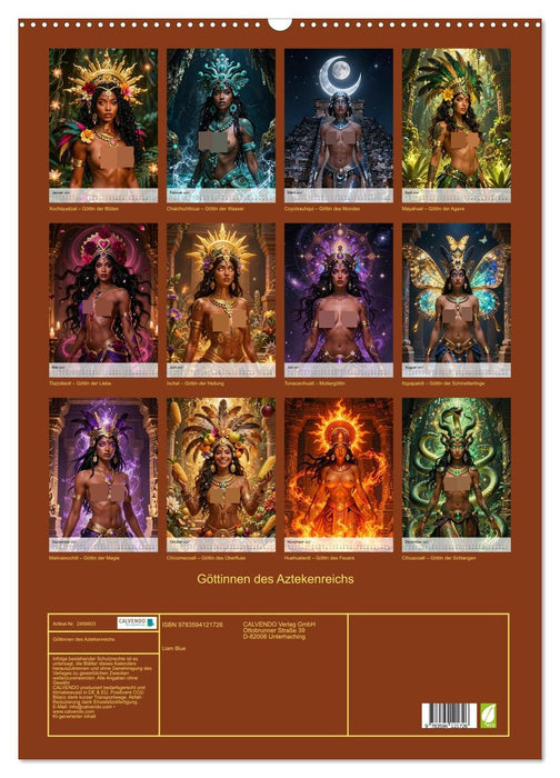 Göttinnen des Aztekenreichs (CALVENDO Wandkalender 2027)